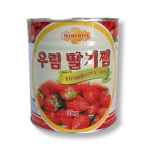 [품절/미정][우림] 딸기잼 3kg (캔)